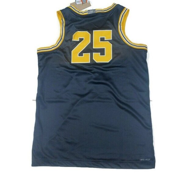 Jordan Michigan Wolverines #25 Limited Basketball Jersey Mens Size Medium Blue - Picture 5 of 9